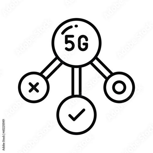 Check this carefully crafted 5G Technology icon in trendy style, premium vector