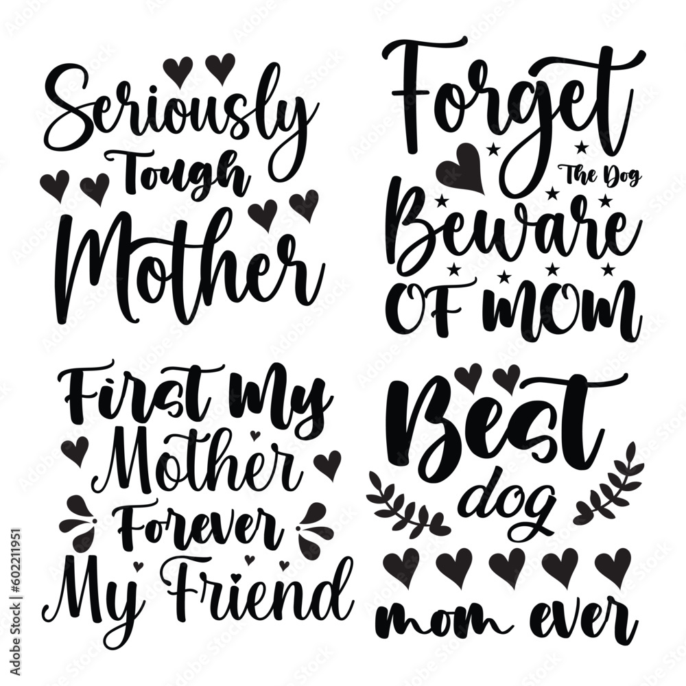 Mom t-shirt designs bundle, mother's day quotes typography graphic t shirt collection, Mother's Day T-shirt Design Bundle.