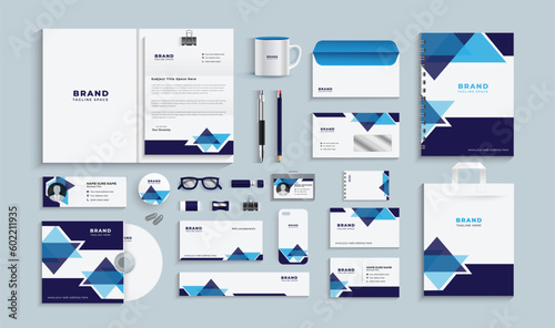 Business stationery set ,Modern corporate identity template with digital elements. Vector company style for brand book and guideline. simple business stationery items.