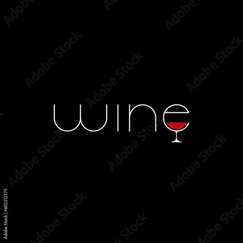 Original, subtle and stylish logo with the name of the wine