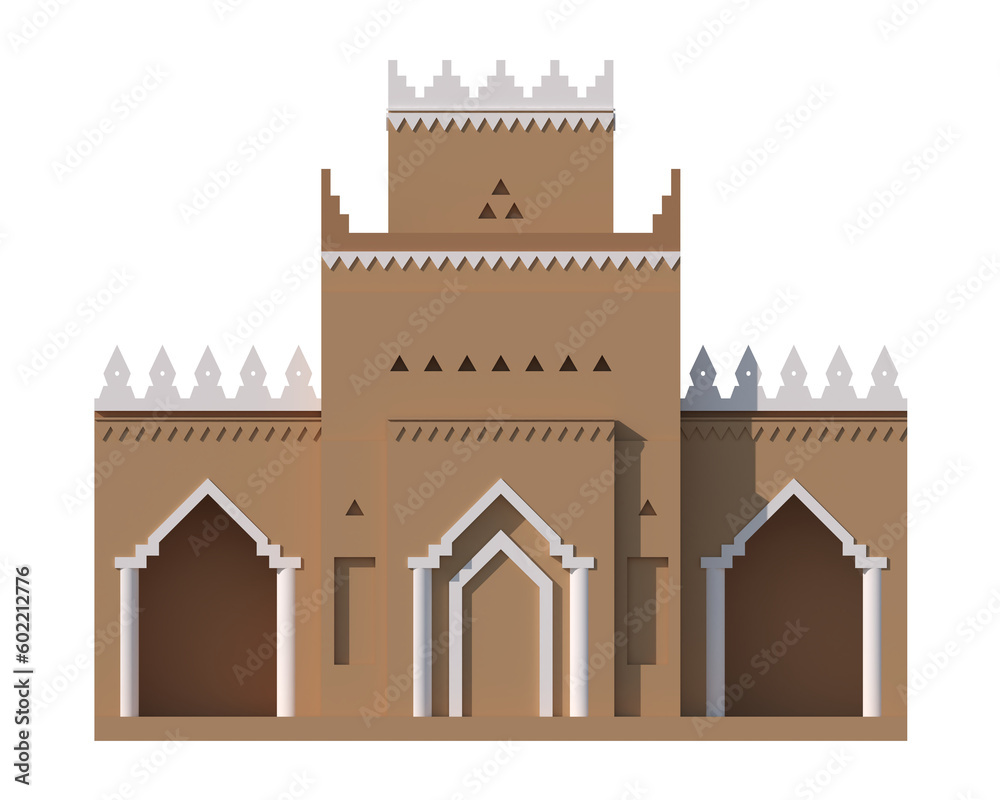 Arab traditional Architecture made of mud plaster
