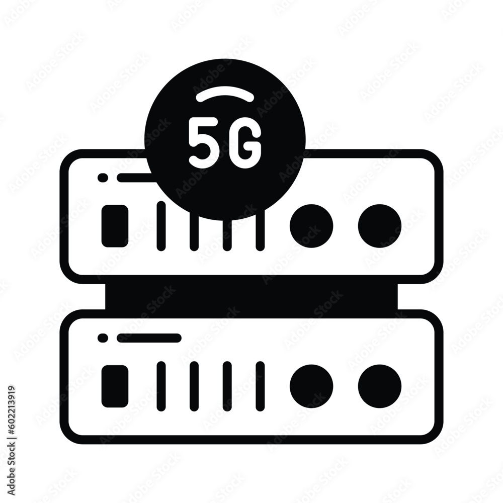 Beautifully designed 5G network Server icon in Modern Style, 5G technology vector Beautifully designed 5G network Server icon in Modern Style, 5G technology vector