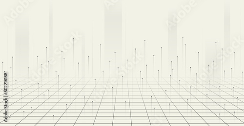 Grid with digital line connections, internet network connection, big data and high speed connections.