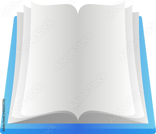 Open book vector illustration set. Simple blue open book icon vector. Blue open book for symbol education, school, study, student and library. Back to school stationery design graphic resource