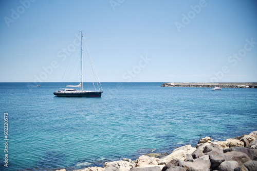 sailboat at Italian sea water