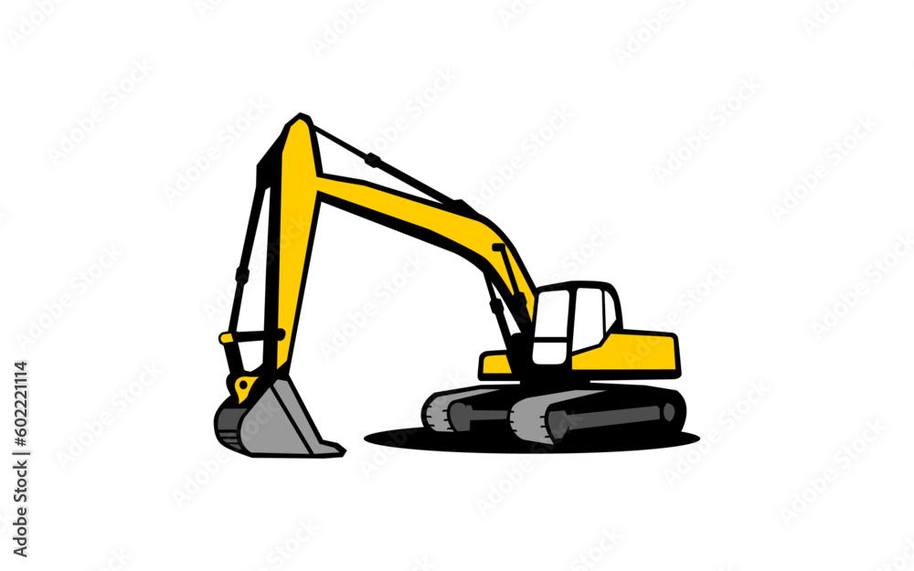 Excavator illustration for template
Excavator illustration for template