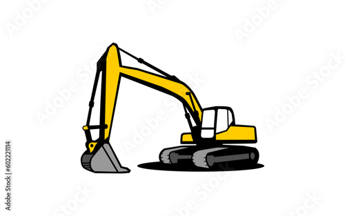 Excavator illustration for template
