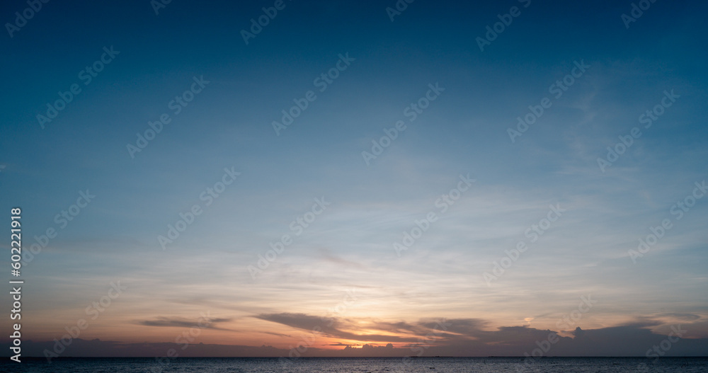 sunset sky with clouds background.