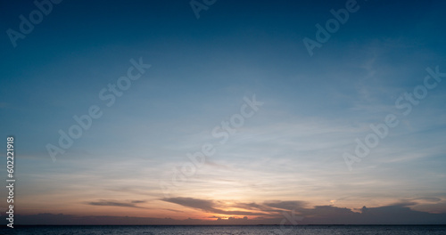 sunset sky with clouds background.