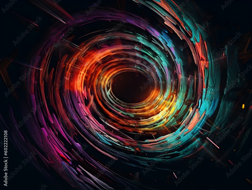 Neon Vortex: A Swirling Journey into Light