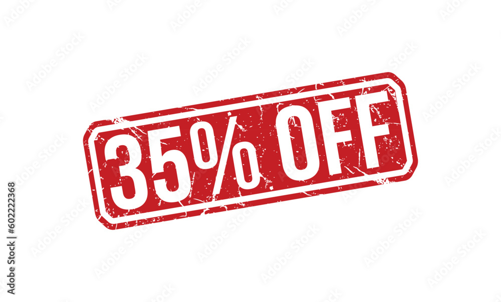 35% off stamp grunge stamp on white background. 35% off stamp sign. 35% off stamp.