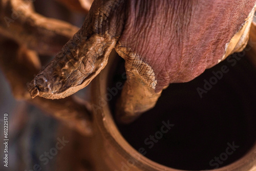 Close up hands of the traditional pottery making in the old way clay 