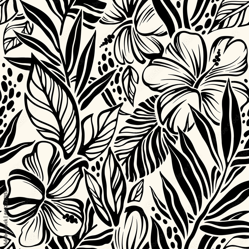 Seamless pattern with flowers. Design for textiles, souvenirs, fabrics, packaging and greeting cards and more.	
