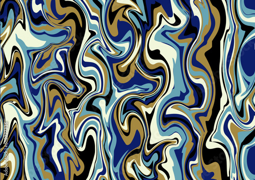 Vector geometrico psicodélico en forma de mármol de colores azules y negros, fondo de pantalla psicodélico, patron de mármol 