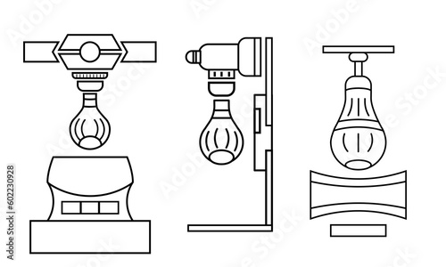 boxing punch game machine outline
