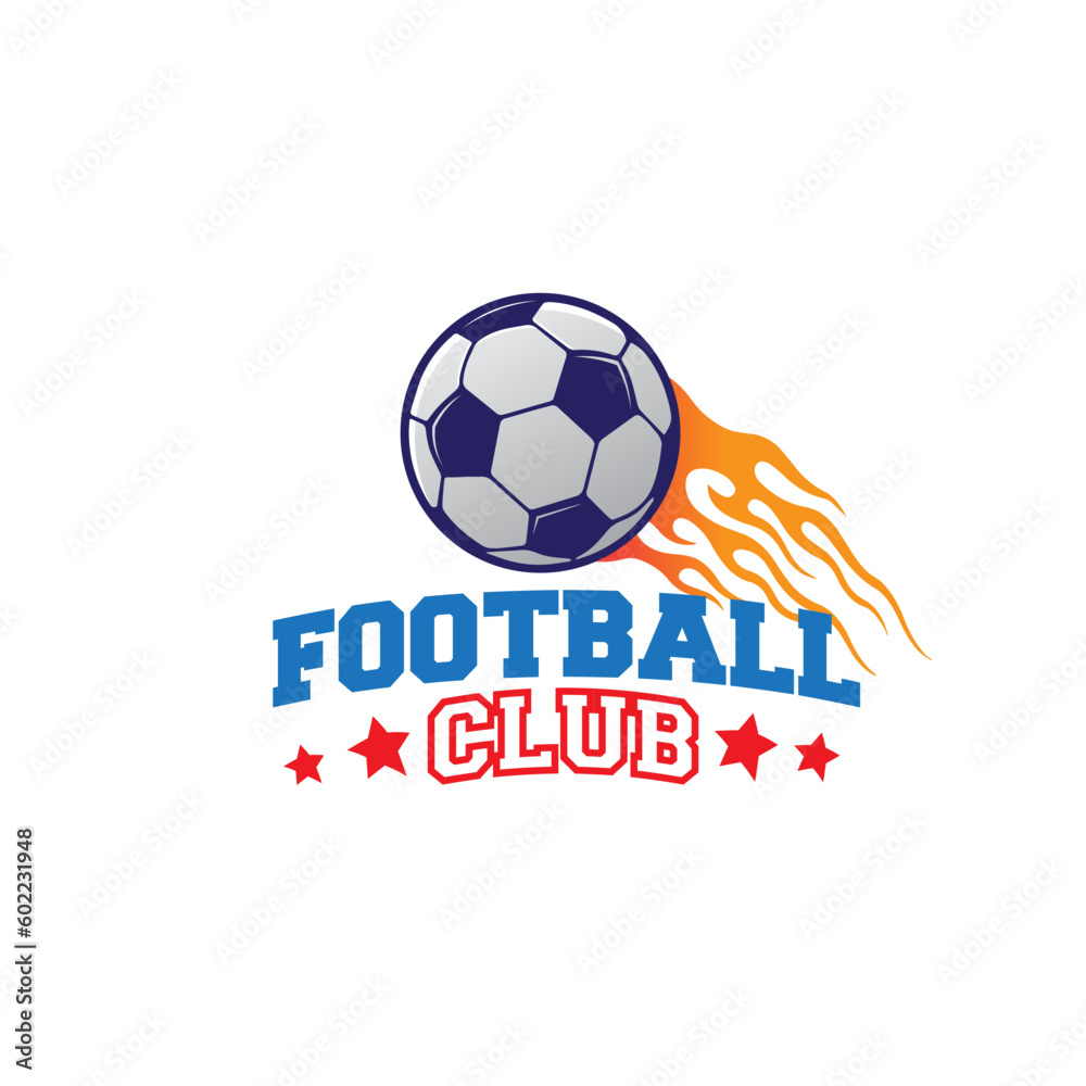 Obraz premium design logo sports football vector illustration