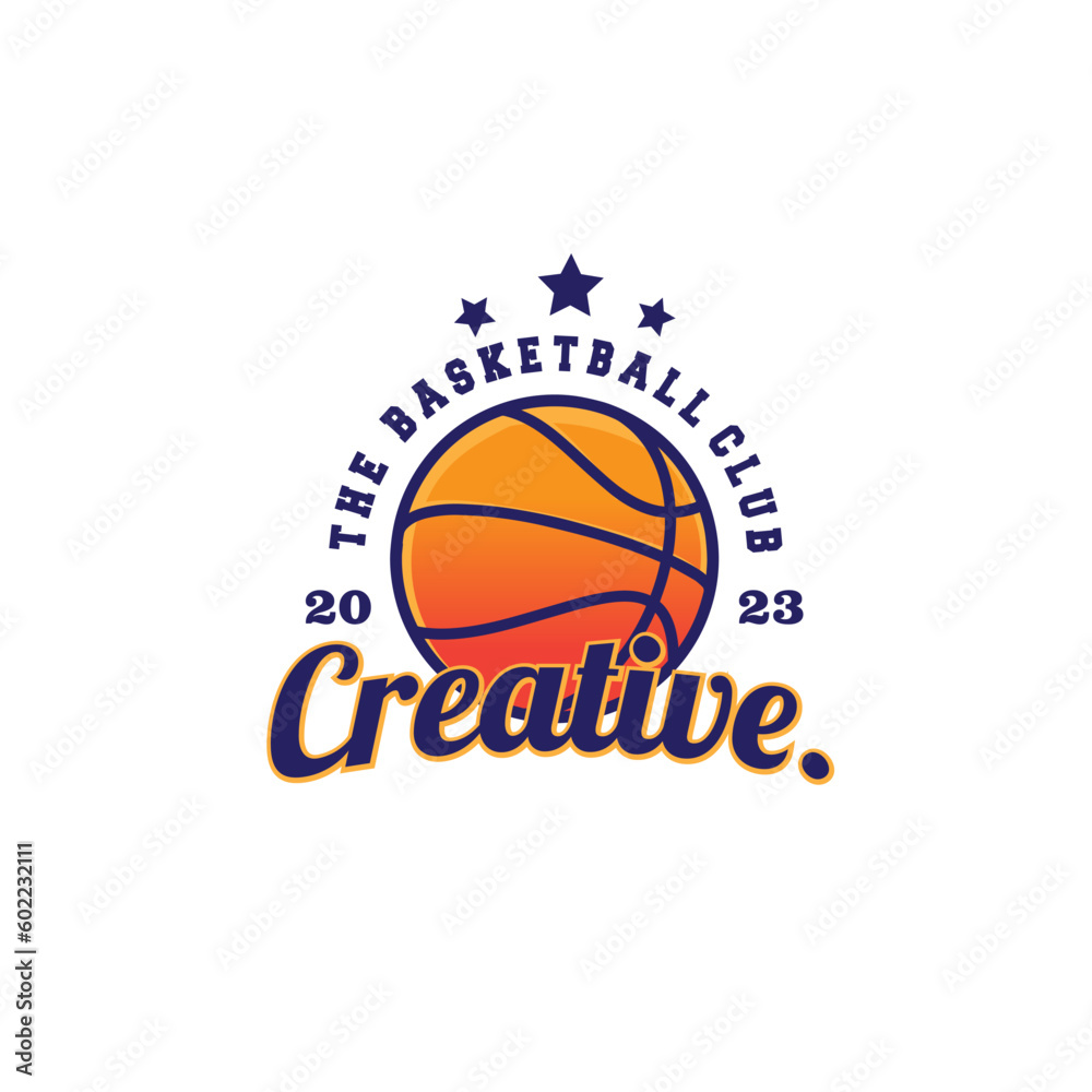 design logo sports basketball vector illustration