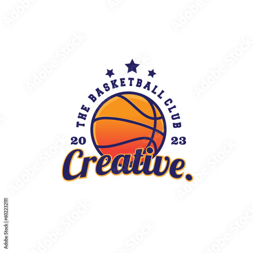 design logo sports basketball vector illustration