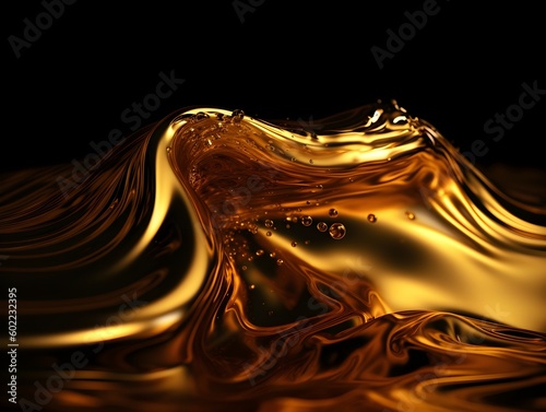 Golden Waves: Luxurious Undulations of Liquid Gold Background