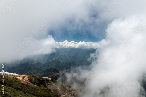 Niubei Mountain sea of clouds in Western Sichuan plateau, Sichuan province, China.