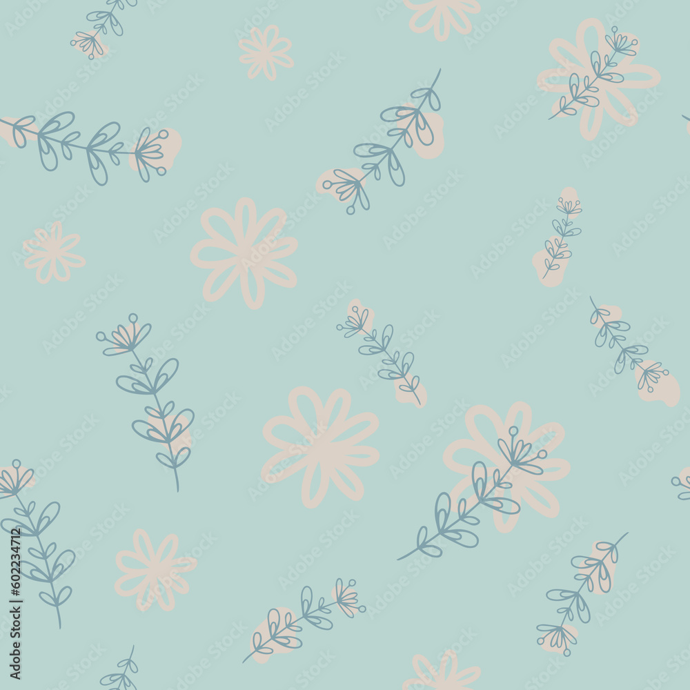 Minimal Floral Seamless Patterns Minimal Floral Seamless Patterns