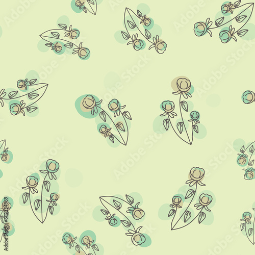 Minimal Floral Seamless Patterns