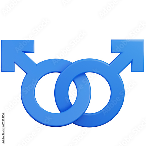 gay couple sign 3d illustration