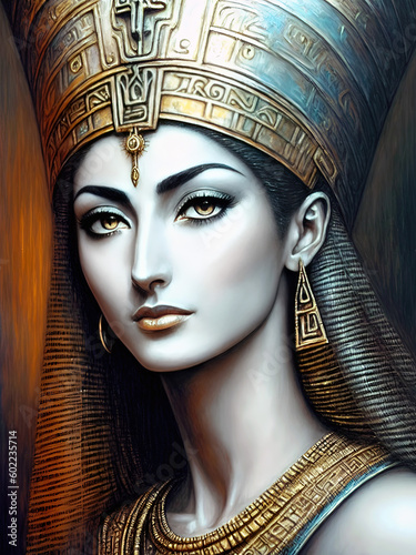 Obraz na płótnie Portrait of an Egyptian Queen w salonie