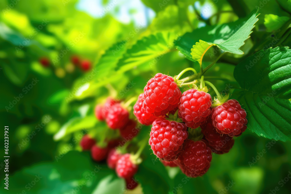 rasberrys in garden rasberrys in garden
