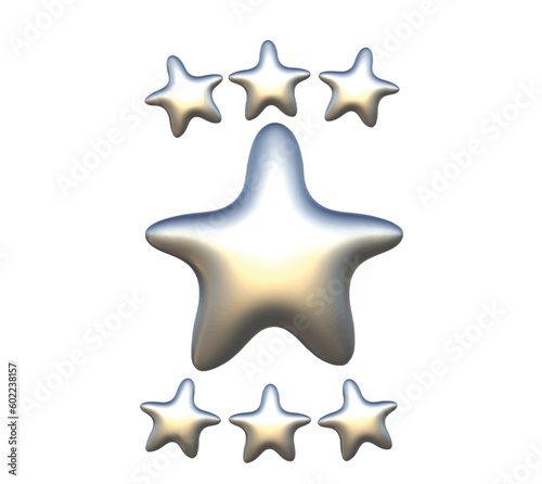 many silver stars 3D stars silver day vector