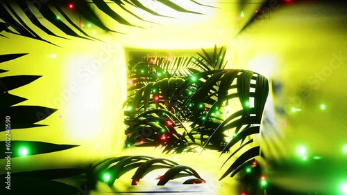 Wild neon jungle tunnel. 