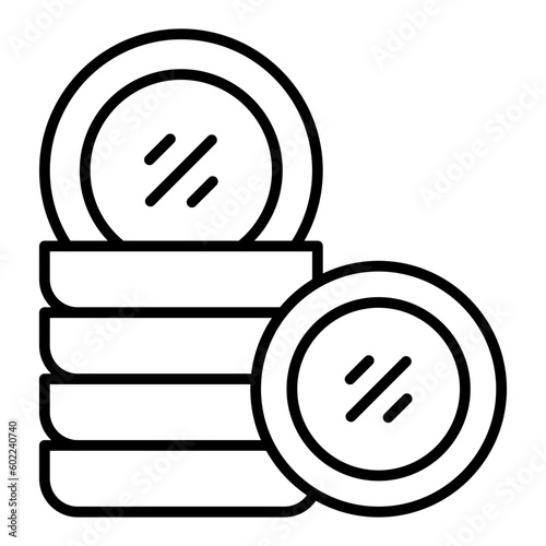 Plates Line Icon