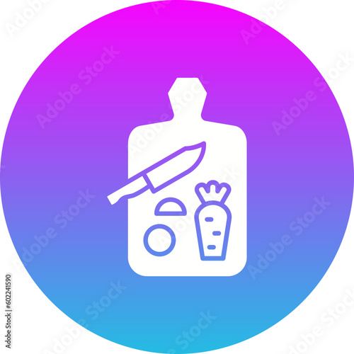 Chop Gradient Circle Glyph Inverted Icon