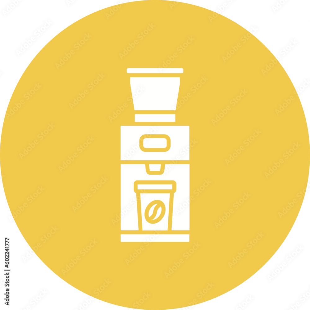 Coffee grinder Multicolor Circle Glyph Inverted Icon Coffee grinder Multicolor Circle Glyph Inverted Icon