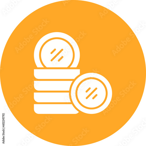 Plates Multicolor Circle Glyph Inverted Icon