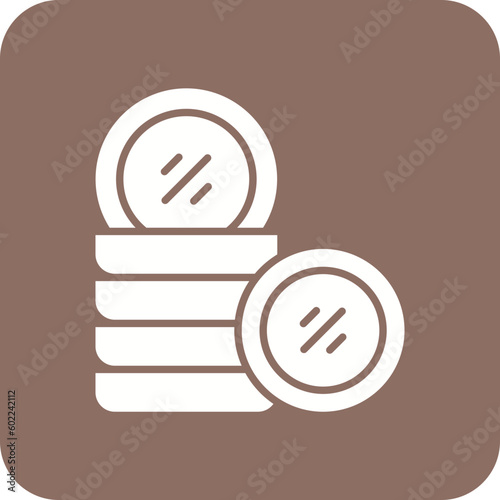 Plates Multicolor Round Corner Glyph Inverted Icon