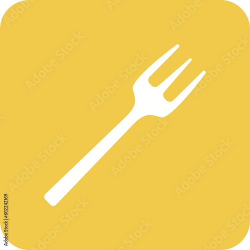 Fork Multicolor Round Corner Glyph Inverted Icon