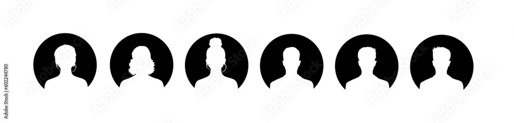 Vector Graphics: Profile Pictures Collection. Avatar icons set. Male and female