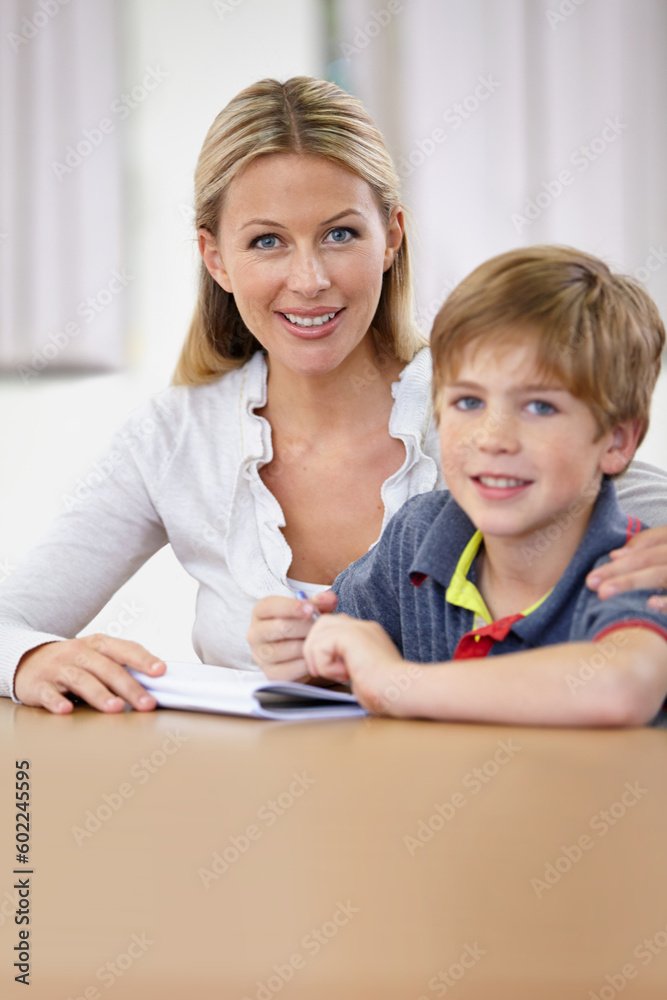 Portrait, teacher and child learning in classroom, smile and education in class. Happiness, student and woman educator teaching, helping or tutoring kid for studying or knowledge in elementary school Portrait, teacher and child learning in classroom, smile and education in class. Happiness, student and woman educator teaching, helping or tutoring kid for studying or knowledge in elementary school