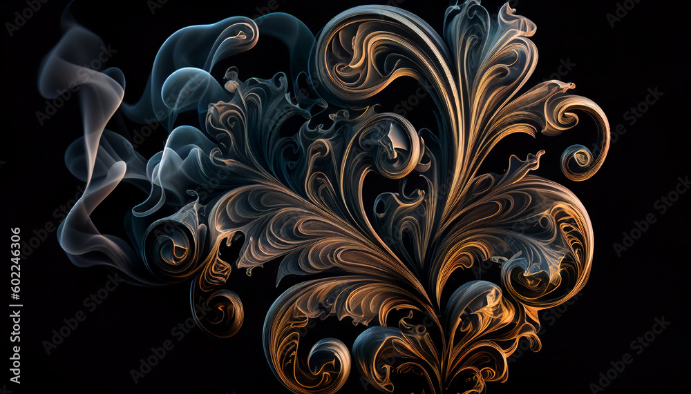 smoke abstractions forming whimsical shapes on a dark background. smoke abstractions forming whimsical shapes on a dark background.