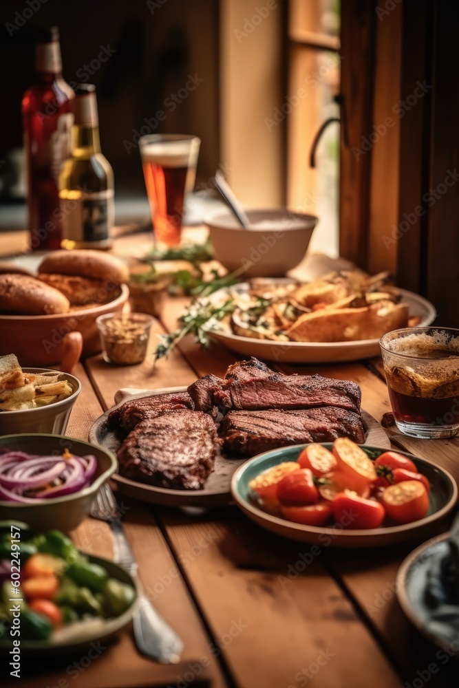 We had a happy weekend party with afternoon grilling of meat at the summer BBQ food party. (Generative AI) We had a happy weekend party with afternoon grilling of meat at the summer BBQ food party. (Generative AI)