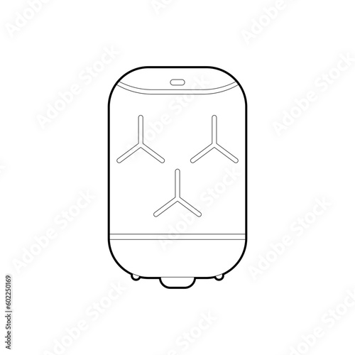 Ultrasonic Ceramic Aromatherapy outline sketch icon vector illustration. Electronic humidifier for room climate control. Portable home ultrasonic vaporizer, air ionizer and moisturizer system. 