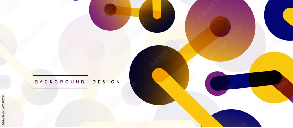 Line points connections geometric abstract background. Circles connected by lines. Trendy techno business template for wallpaper, banner, background or landing Line points connections geometric abstract background. Circles connected by lines. Trendy techno business template for wallpaper, banner, background or landing