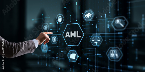AML Anti Money Laundering Financial Bank Business Technology Concept photo