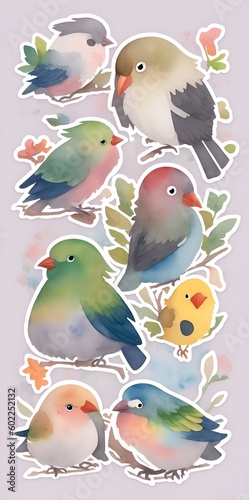 Set of sticker many emotion