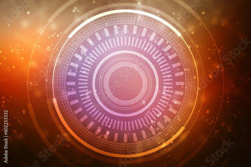 2d illustration Abstract futuristic electronic circuit technology background