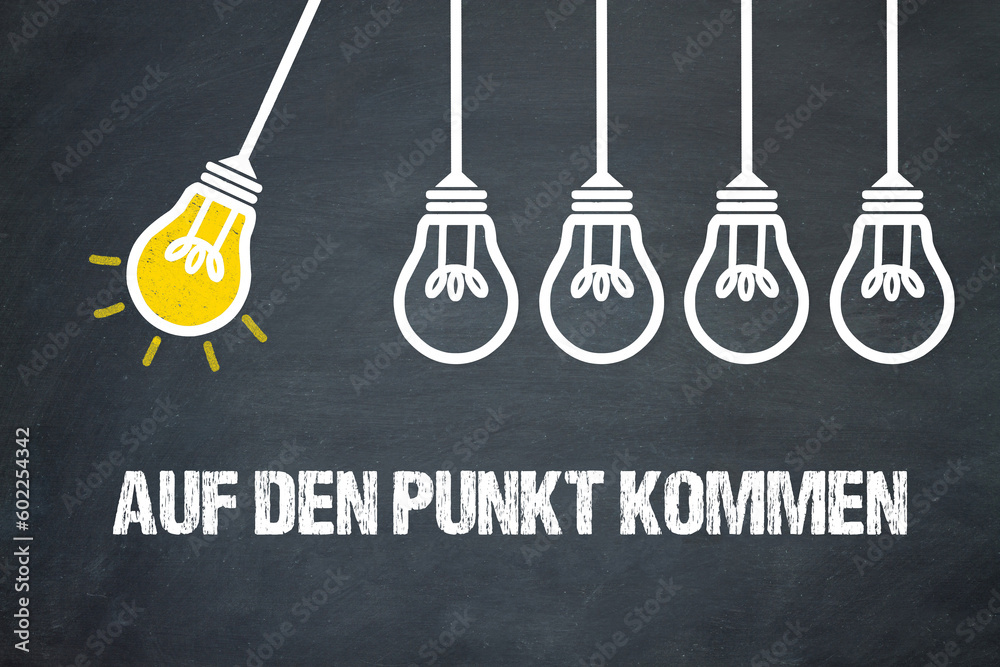 Fototapeta premium Auf den Punkt kommen 