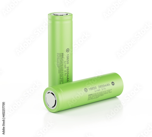Obraz na plátně Rechargeable lithium ion batteries - li-ion cell batteries type 18650 isolated o