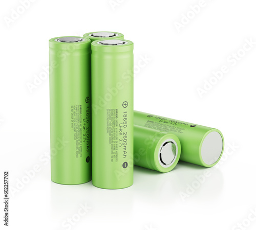 Cuadro en lienzo Rechargeable lithium ion batteries - li-ion cell batteries type 18650 isolated o
