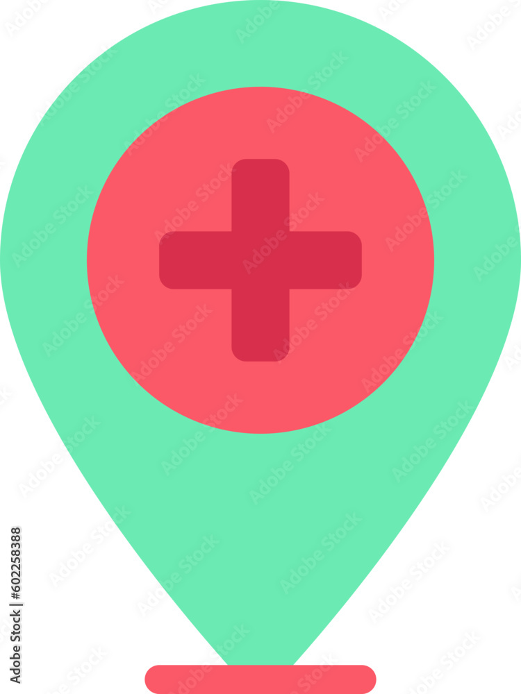 pin hospital icon pin hospital icon